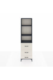 Arges Dolap 3 Raflı 3 Çekmeceli 60x30x221 Antrasit-Aytaşı