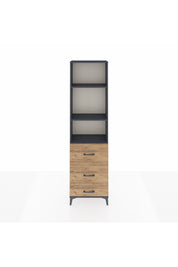 Arges Dolap 3 Raflı 3 Çekmeceli 60x30x221 Antrasit-Çam