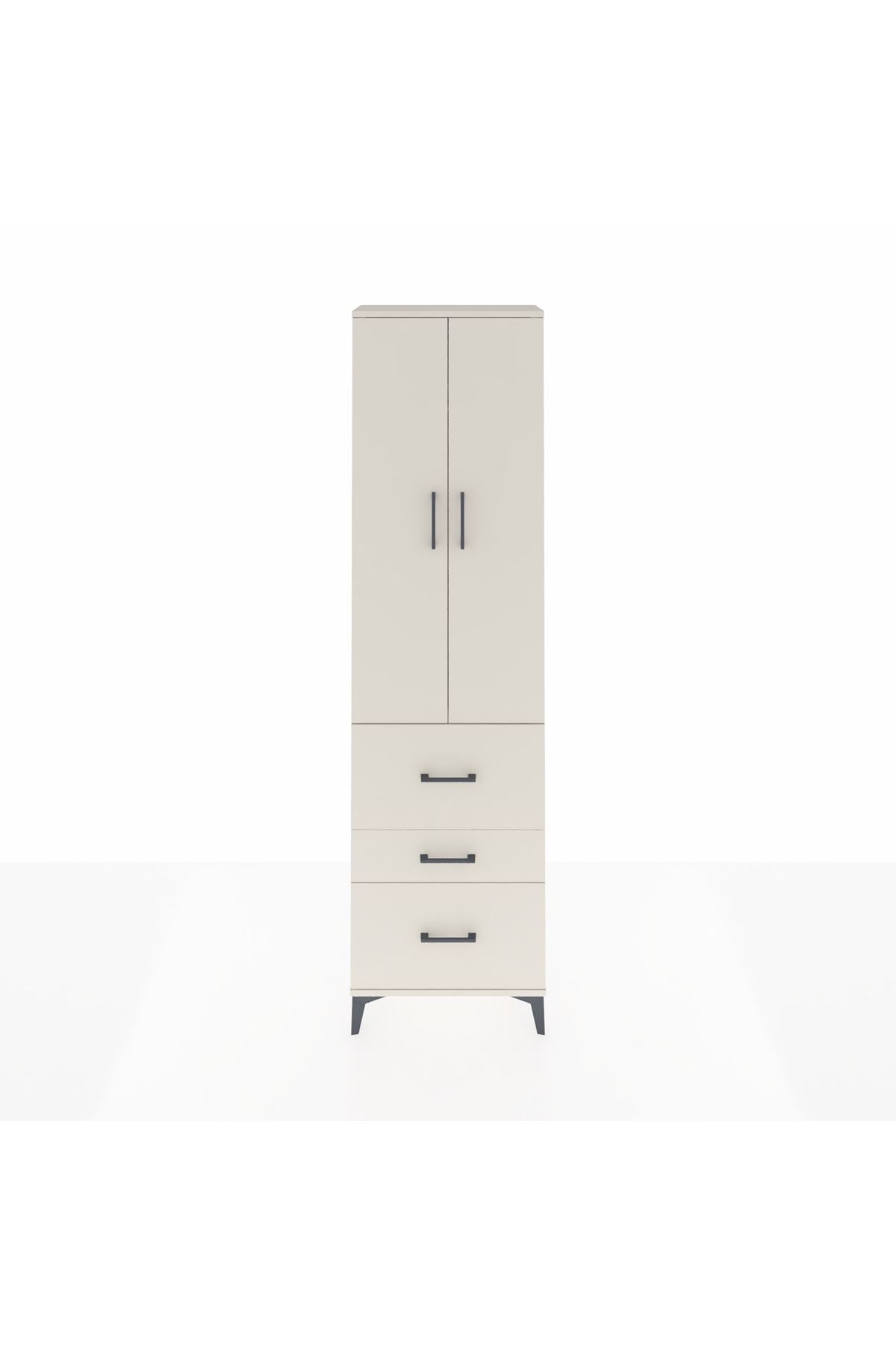 Arges Dolap 2 Raflı 3 Çekmeceli Tek Askılı 60x30x221 Aytaşı-Aytaşı