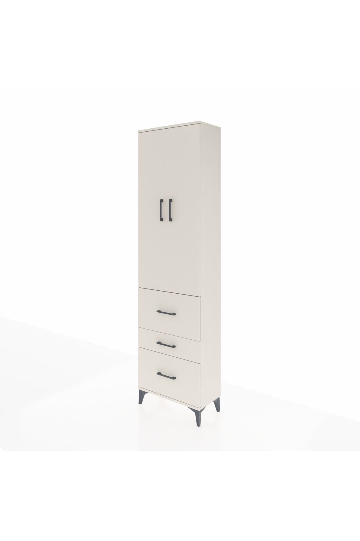 Arges Dolap 2 Raflı 3 Çekmeceli Tek Askılı 60x30x221 Aytaşı-Aytaşı