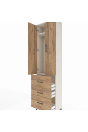 Arges Dolap 2 Raflı 3 Çekmeceli Tek Askılı 60x30x221 Aytaşı-Çam