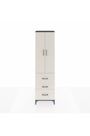 Arges Dolap 2 Raflı 3 Çekmeceli Tek Askılı 60x30x221 Antrasit-Aytaşı