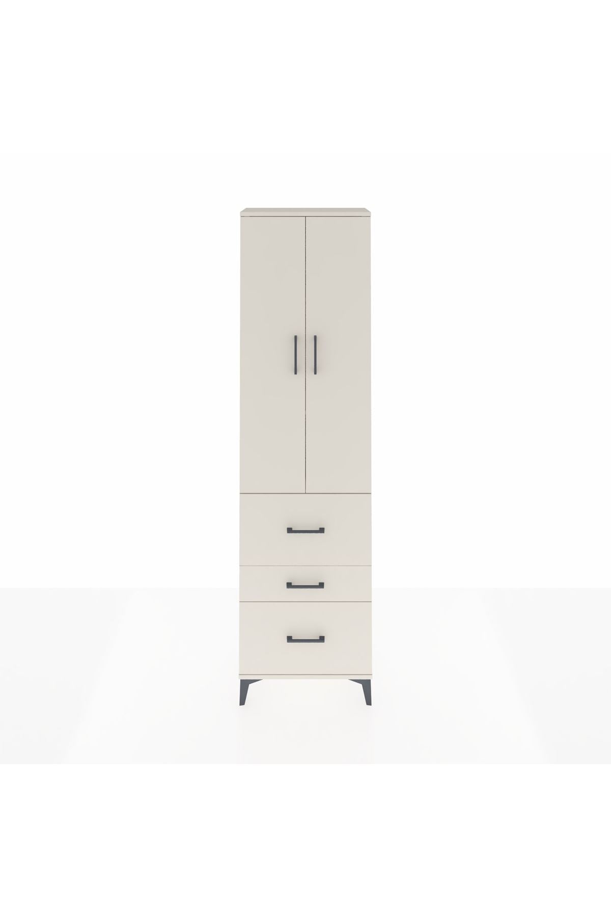 Arges Dolap 3 Raflı 3 Çekmeceli 2 Kapaklı 60x30x221 Aytaşı-Aytaşı