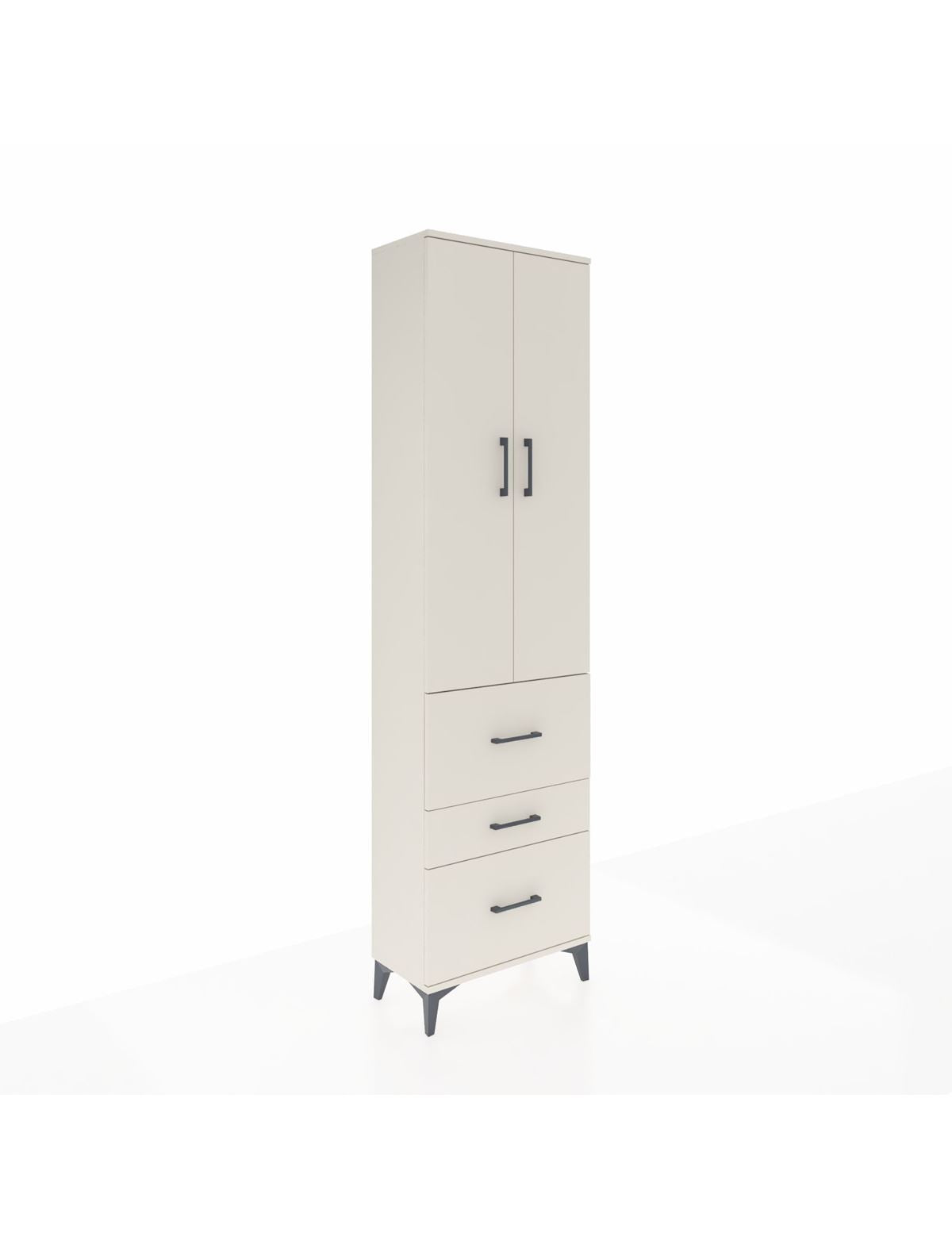 Arges Dolap 3 Raflı 3 Çekmeceli 2 Kapaklı 60x30x221 Aytaşı-Aytaşı