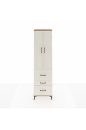 Arges Dolap 3 Raflı 3 Çekmeceli 2 Kapaklı 60x30x221 Çam-Aytaşı