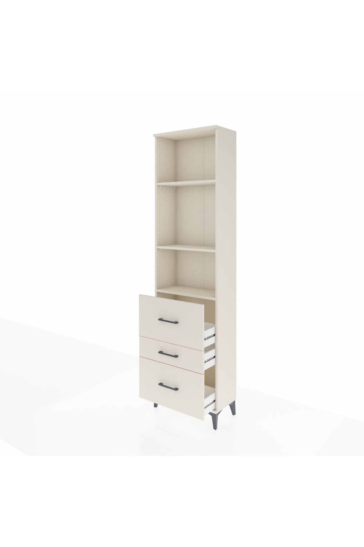 Arges Dolap 3 Raflı 3 Çekmeceli 60x30x221 Aytaşı-Aytaşı