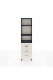 Arges Dolap 3 Raflı 3 Çekmeceli 60x30x221 Antrasit-Aytaşı