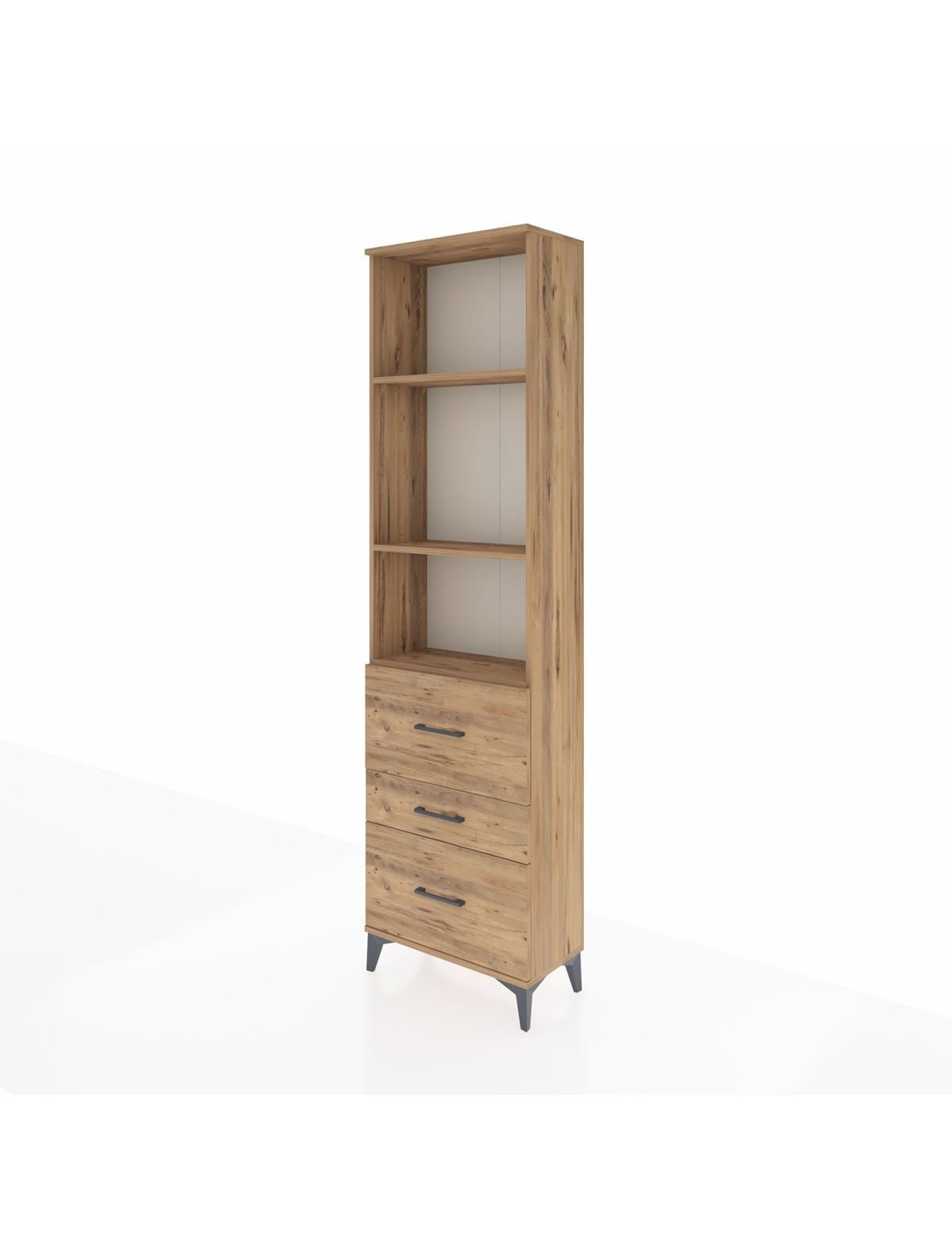 Arges Dolap 3 Raflı 3 Çekmeceli 60x30x221 - S29M075V9A