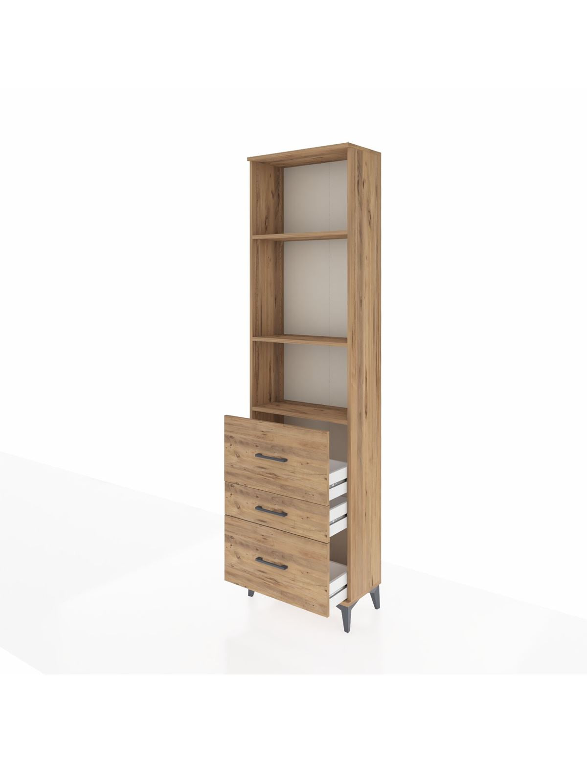 Arges Dolap 3 Raflı 3 Çekmeceli 60x30x221 - S29M075V9A
