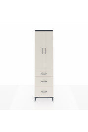 Arges Dolap 2 Raflı 3 Çekmeceli Tek Askılı 60x30x221 Antrasit-Aytaşı