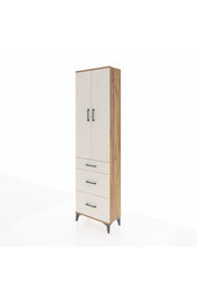 Arges Dolap 2 Raflı 3 Çekmeceli Tek Askılı 60x30x221 Çam-Aytaşı