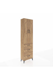 Arges Dolap 2 Raflı 3 Çekmeceli Tek Askılı 60x30x221 Çam-Çam