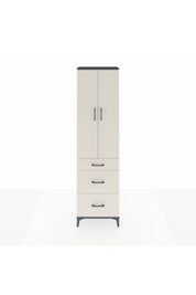 Arges Dolap 3 Raflı 3 Çekmeceli 2 Kapaklı 60x30x221 Antrasit-Aytaşı