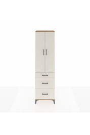 Arges Dolap 3 Raflı 3 Çekmeceli 2 Kapaklı 60x30x221 Çam-Aytaşı