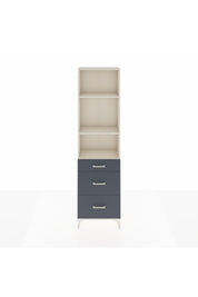 Arges Dolap 3 Raflı 3 Çekmeceli 60x30x221 Aytaşı-Antrasit