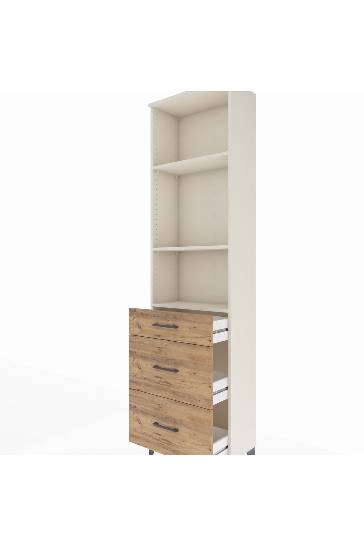 Arges Dolap 3 Raflı 3 Çekmeceli 60x30x221 Aytaşı-Çam