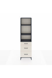 Arges Dolap 3 Raflı 3 Çekmeceli 60x30x221 Antrasit-Aytaşı