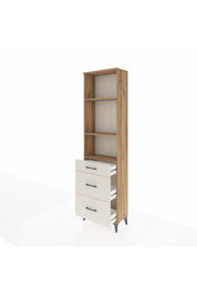 Arges Dolap 3 Raflı 3 Çekmeceli 60x30x221 Çam-Aytaşı