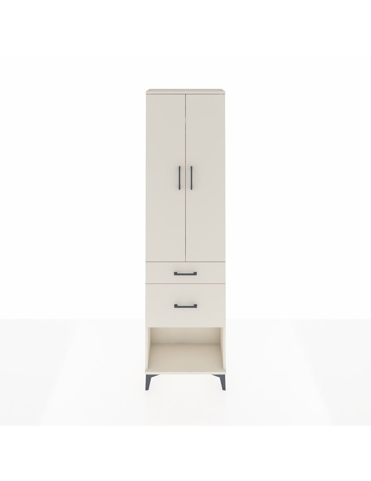 Arges Dolap 2 Raflı 2 Çekmeceli Tek Askılı 60x30x221 Aytaşı-Aytaşı