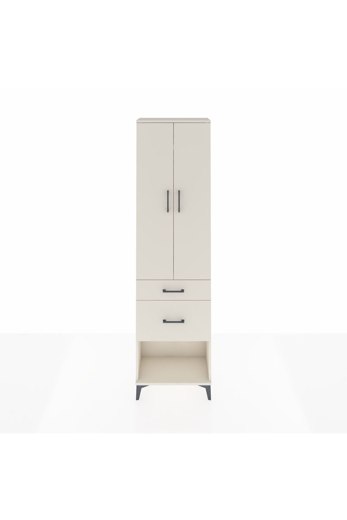 Arges Dolap 2 Raflı 2 Çekmeceli Tek Askılı 60x30x221 Aytaşı-Aytaşı