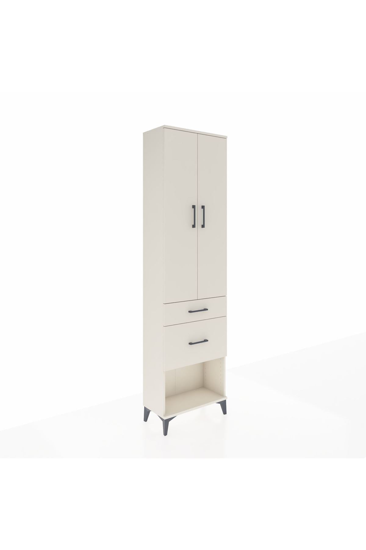 Arges Dolap 2 Raflı 2 Çekmeceli Tek Askılı 60x30x221 Aytaşı-Aytaşı