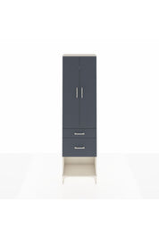 Arges Dolap 2 Raflı 2 Çekmeceli Tek Askılı 60x30x221 Aytaşı-Antrasit