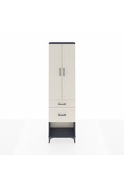 Arges Dolap 2 Raflı 2 Çekmeceli Tek Askılı 60x30x221 Antrasit-Aytaşı