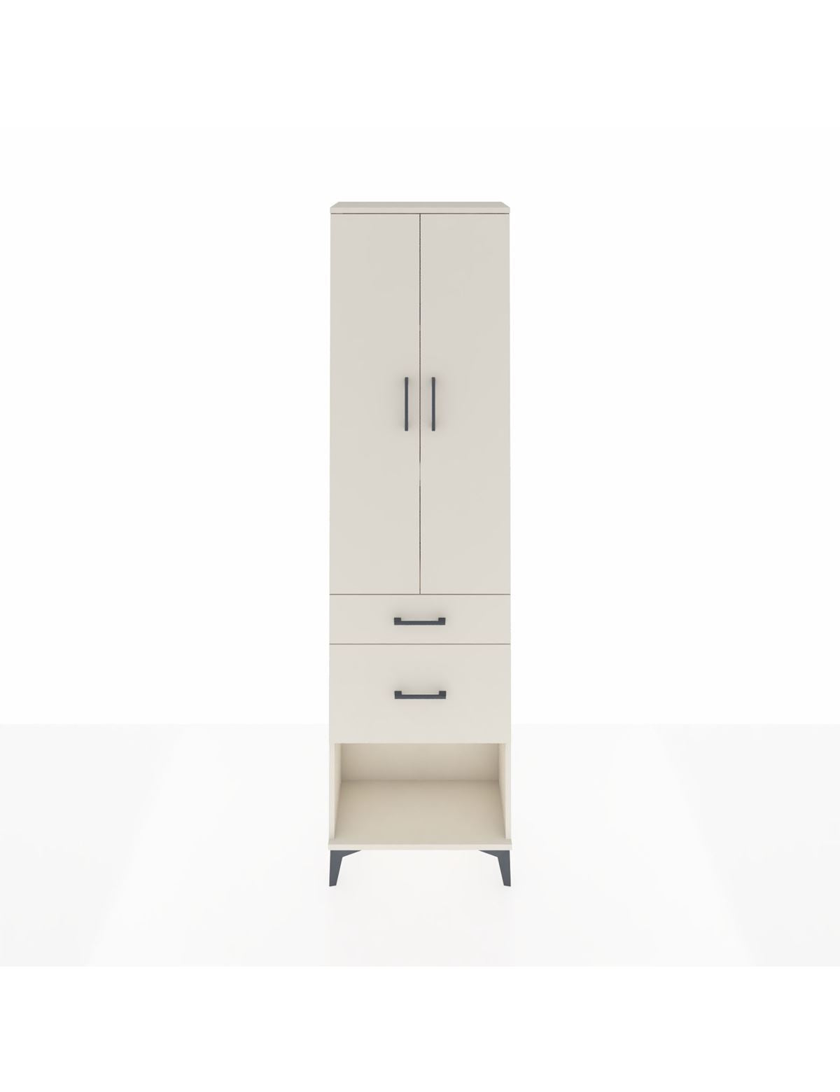 Arges Dolap 3 Raflı 2 Çekmeceli 2 Kapaklı 60x30x221 Aytaşı-Aytaşı