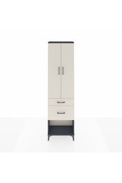 Arges Dolap 3 Raflı 2 Çekmeceli 2 Kapaklı 60x30x221 Antrasit-Aytaşı