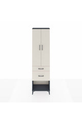 Arges Dolap 3 Raflı 2 Çekmeceli 2 Kapaklı 60x30x221