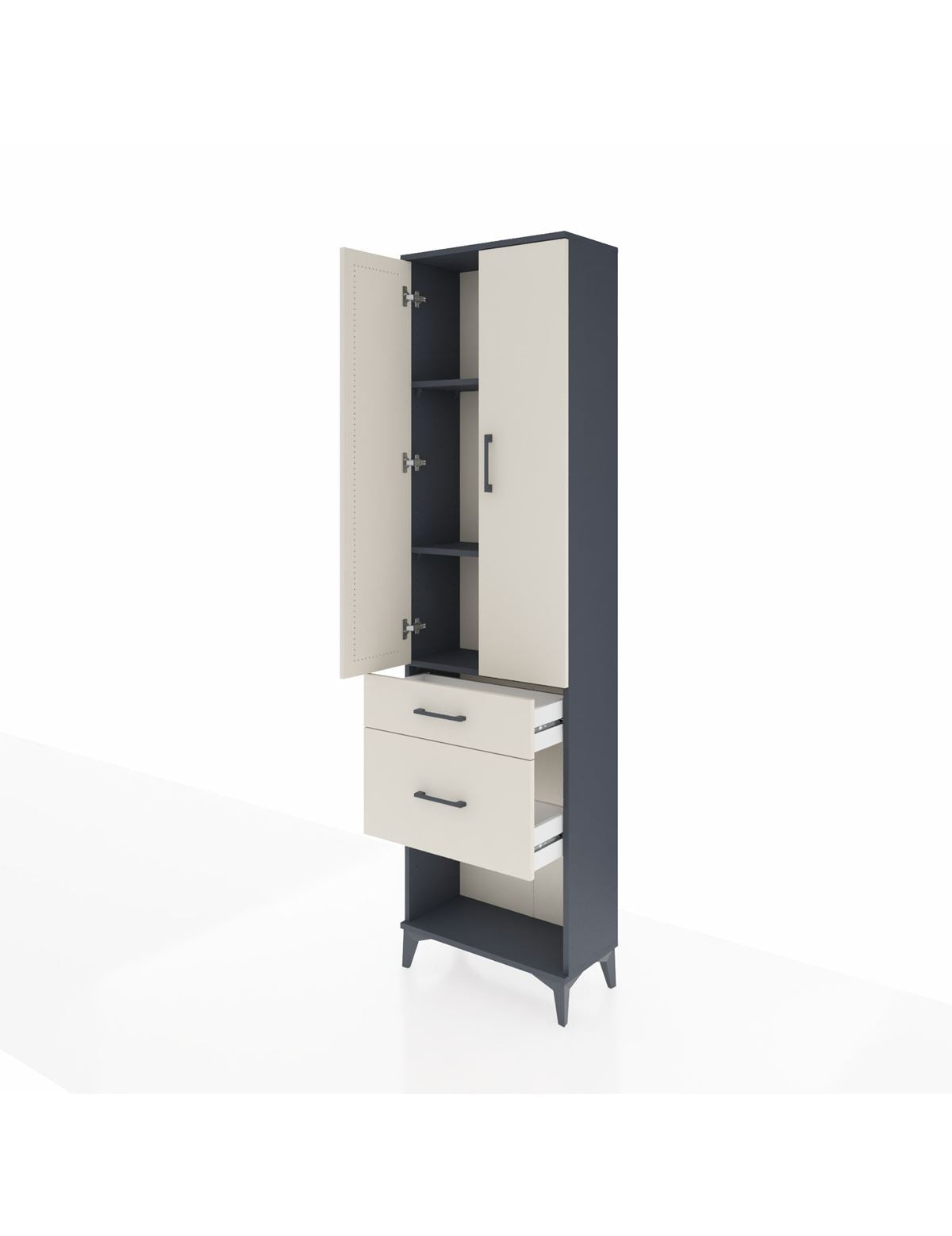 Arges Dolap 3 Raflı 2 Çekmeceli 2 Kapaklı 60x30x221 - S29M080V4A