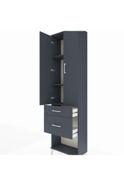 Arges Dolap 3 Raflı 2 Çekmeceli 2 Kapaklı 60x30x221 Antrasit-Antrasit