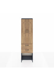 Arges Dolap 3 Raflı 2 Çekmeceli 2 Kapaklı 60x30x221 Antrasit-Çam