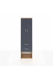 Arges Dolap 3 Raflı 2 Çekmeceli 2 Kapaklı 60x30x221 Çam-Antrasit