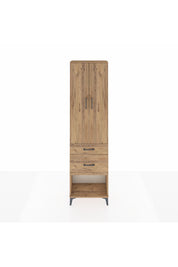 Arges Dolap 3 Raflı 2 Çekmeceli 2 Kapaklı 60x30x221 Çam-Çam