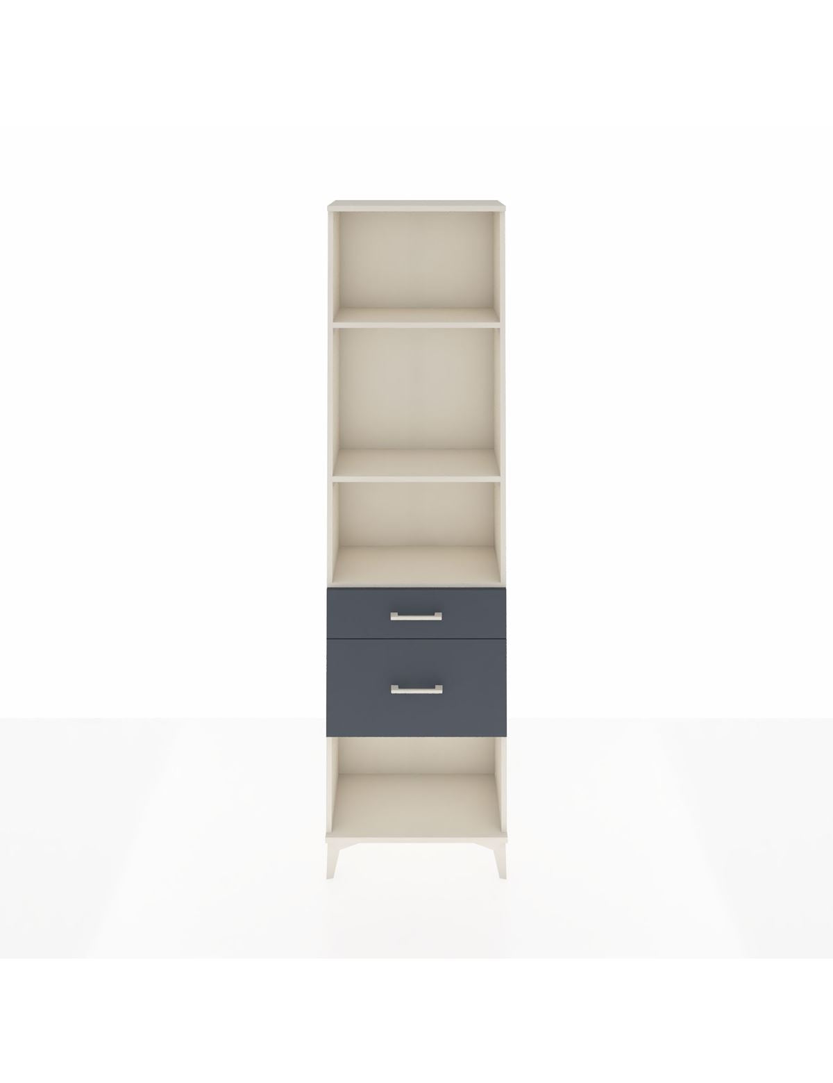 Arges Dolap 3 Raflı 2 Çekmeceli 60x30x221 Aytaşı-Antrasit