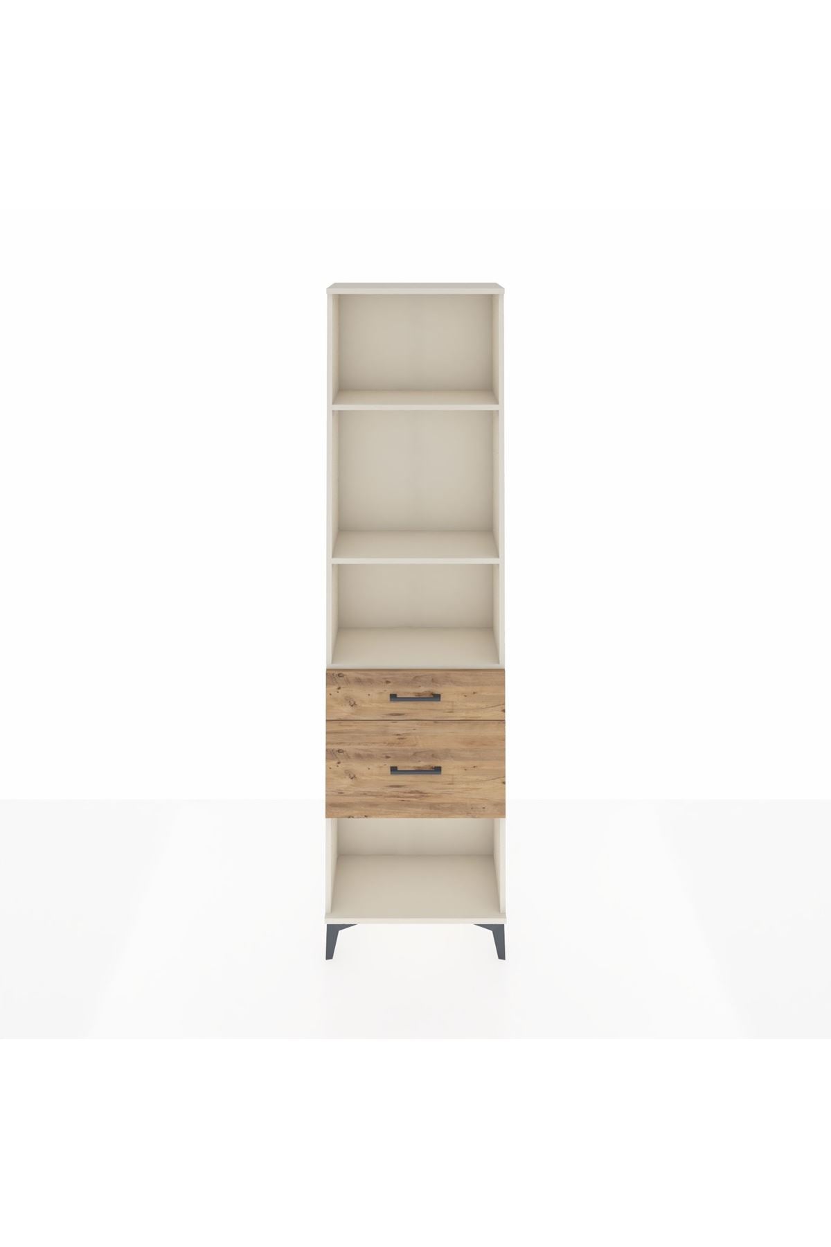 Arges Dolap 3 Raflı 2 Çekmeceli 60x30x221 Aytaşı-Çam