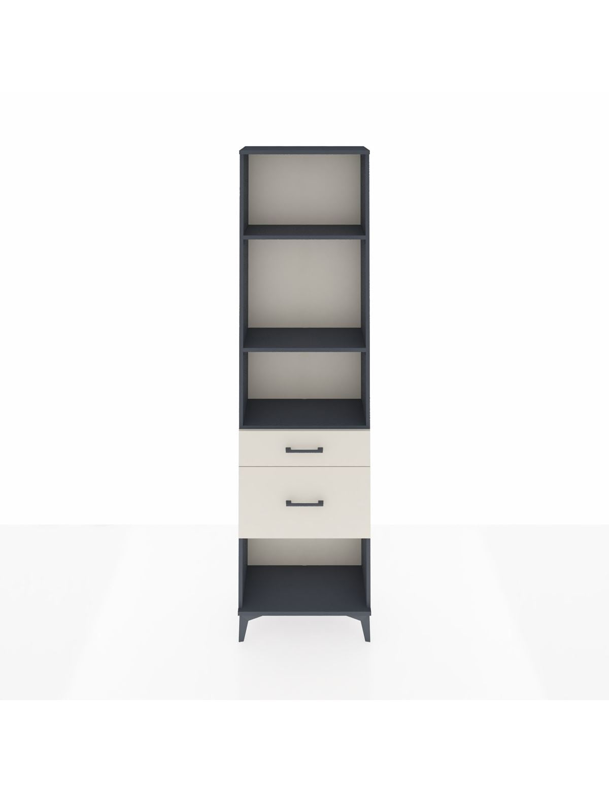 Arges Dolap 3 Raflı 2 Çekmeceli 60x30x221 Antrasit-Aytaşı