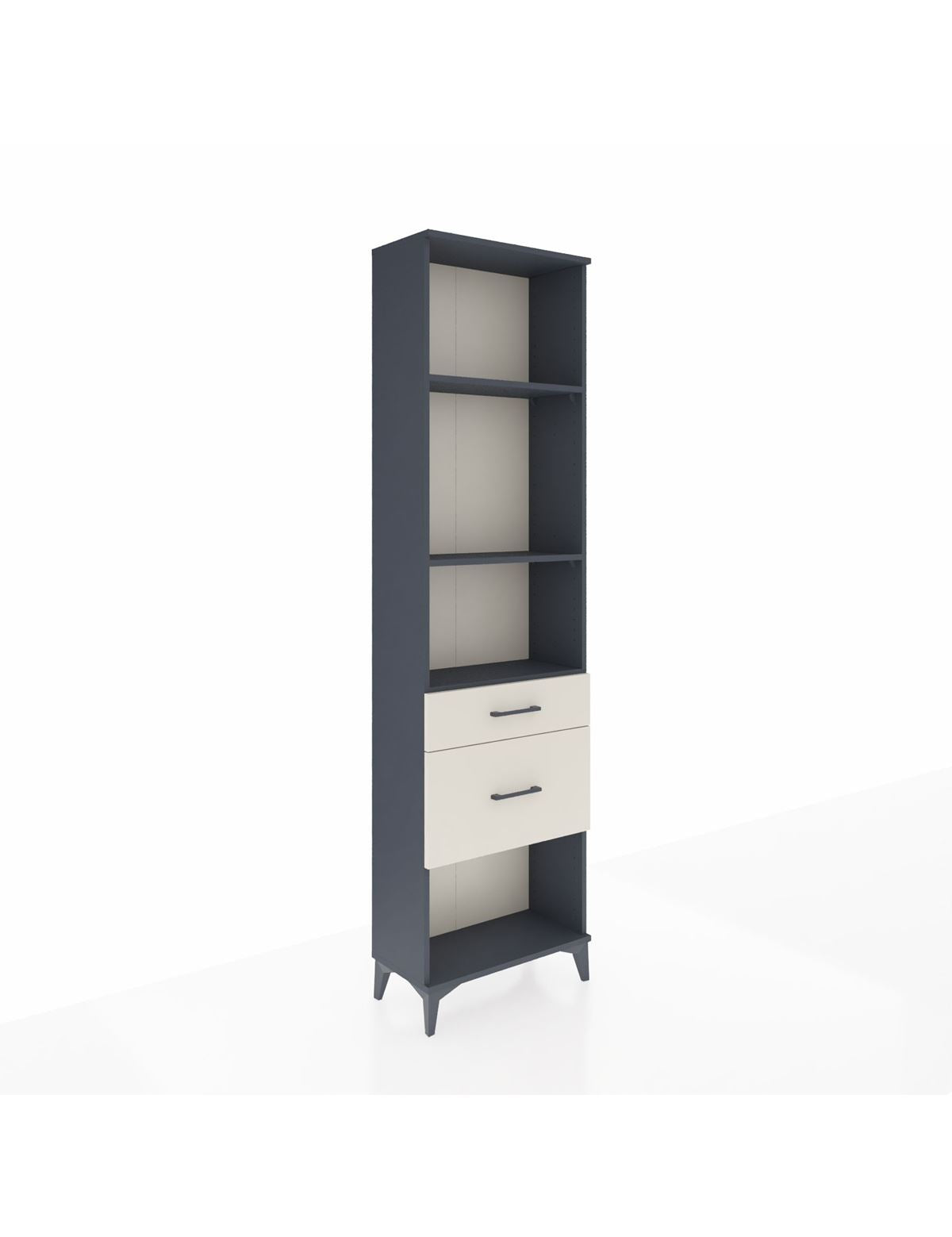 Arges Dolap 3 Raflı 2 Çekmeceli 60x30x221 Antrasit-Aytaşı