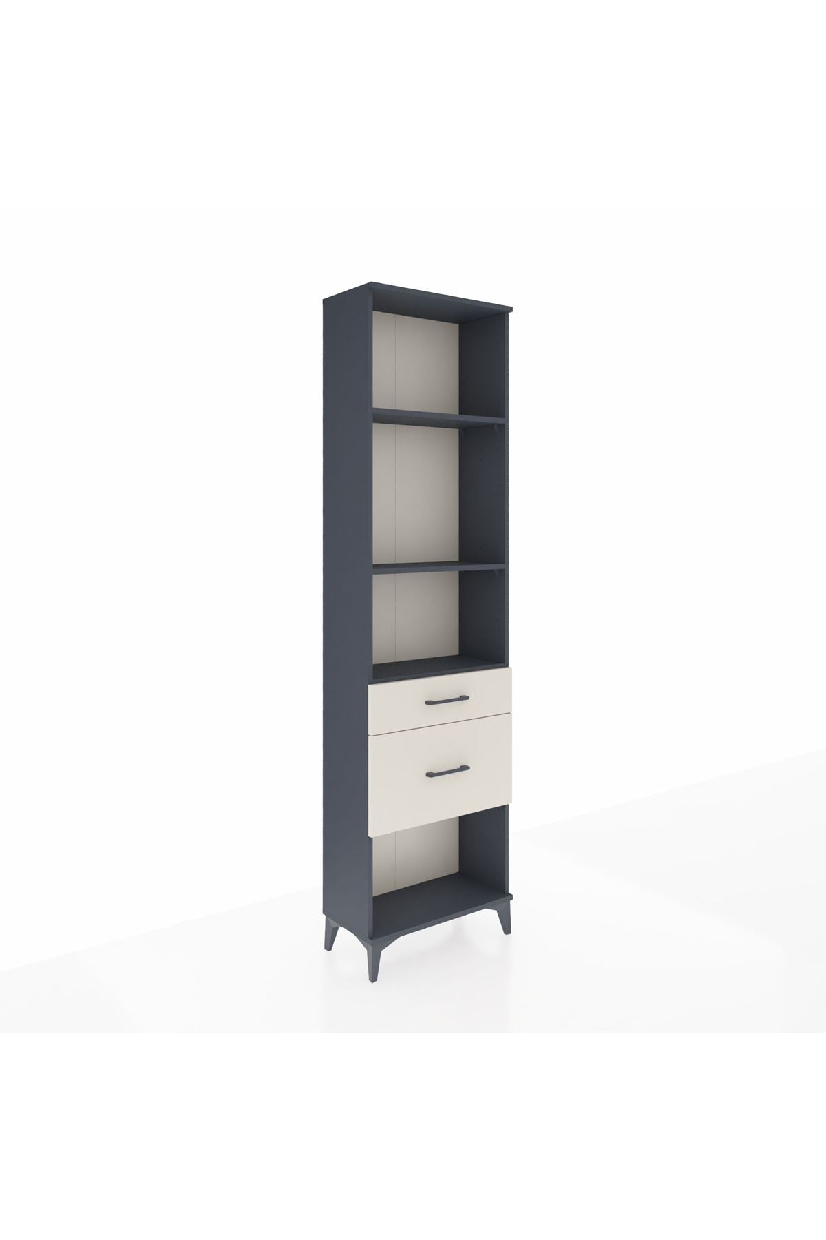 Arges Dolap 3 Raflı 2 Çekmeceli 60x30x221 Antrasit-Aytaşı