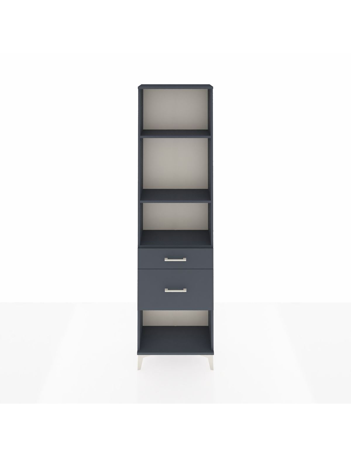 Arges Dolap 3 Raflı 2 Çekmeceli 60x30x221 Antrasit-Antrasit