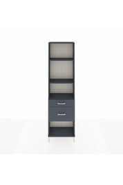 Arges Dolap 3 Raflı 2 Çekmeceli 60x30x221 Antrasit-Antrasit