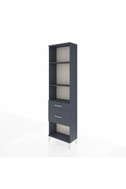 Arges Dolap 3 Raflı 2 Çekmeceli 60x30x221 Antrasit-Antrasit