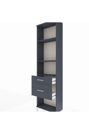 Arges Dolap 3 Raflı 2 Çekmeceli 60x30x221 Antrasit-Antrasit