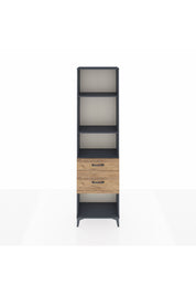 Arges Dolap 3 Raflı 2 Çekmeceli 60x30x221 Antrasit-Çam