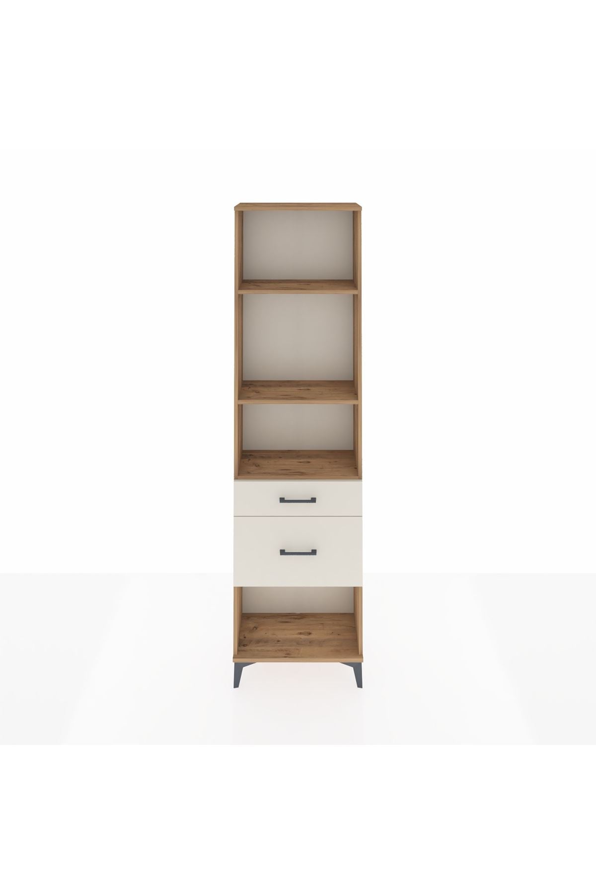 Arges Dolap 3 Raflı 2 Çekmeceli 60x30x221 Çam-Aytaşı