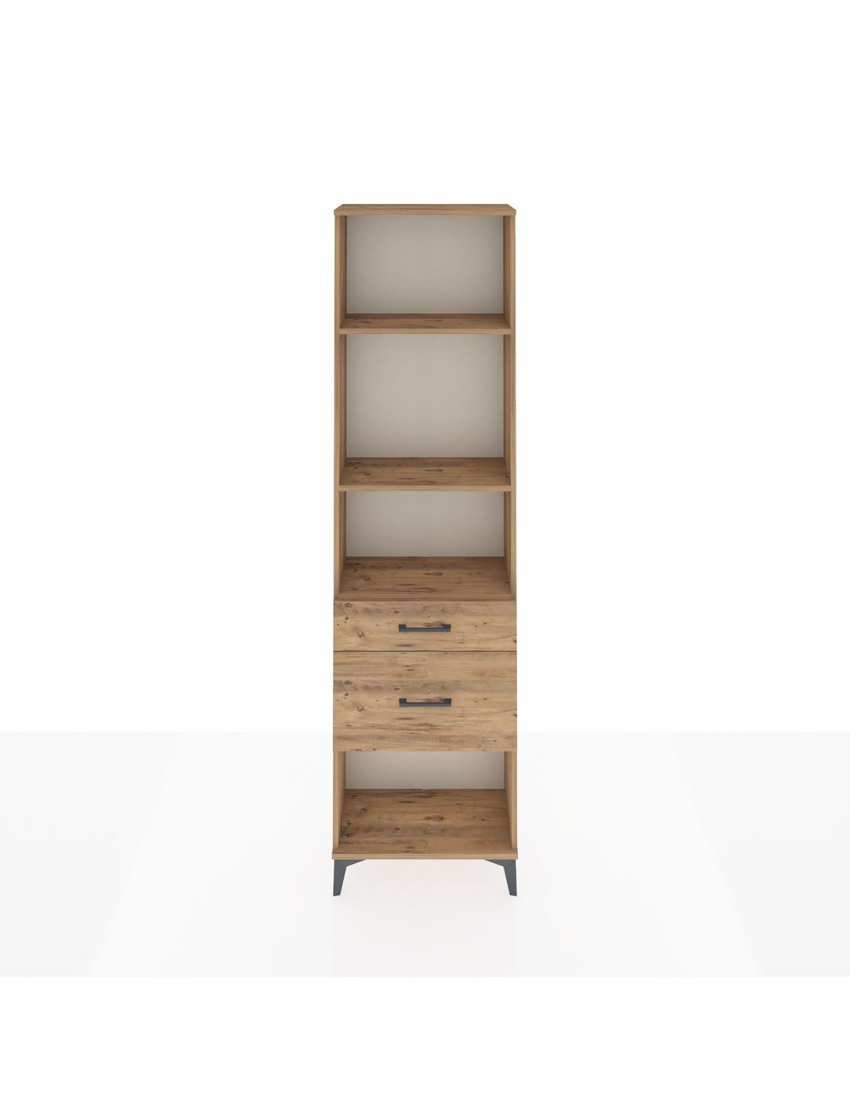 Arges Dolap 3 Raflı 2 Çekmeceli 60x30x221 Çam-Çam