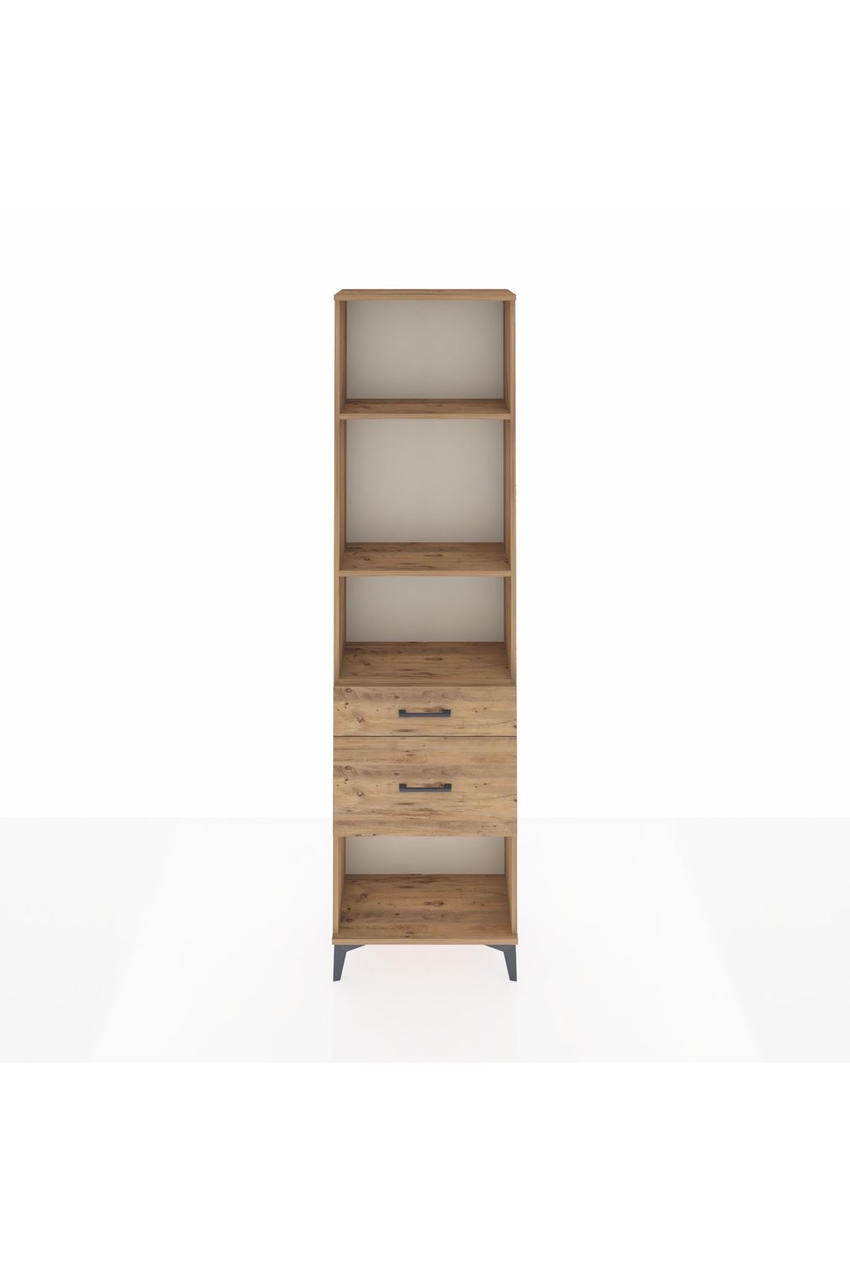 Arges Dolap 3 Raflı 2 Çekmeceli 60x30x221 Çam-Çam