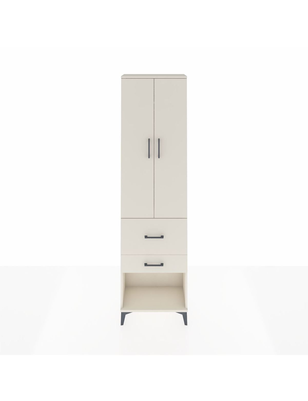 Arges Dolap 2 Raflı 2 Çekmeceli Tek Askılı 60x30x221 Aytaşı-Aytaşı