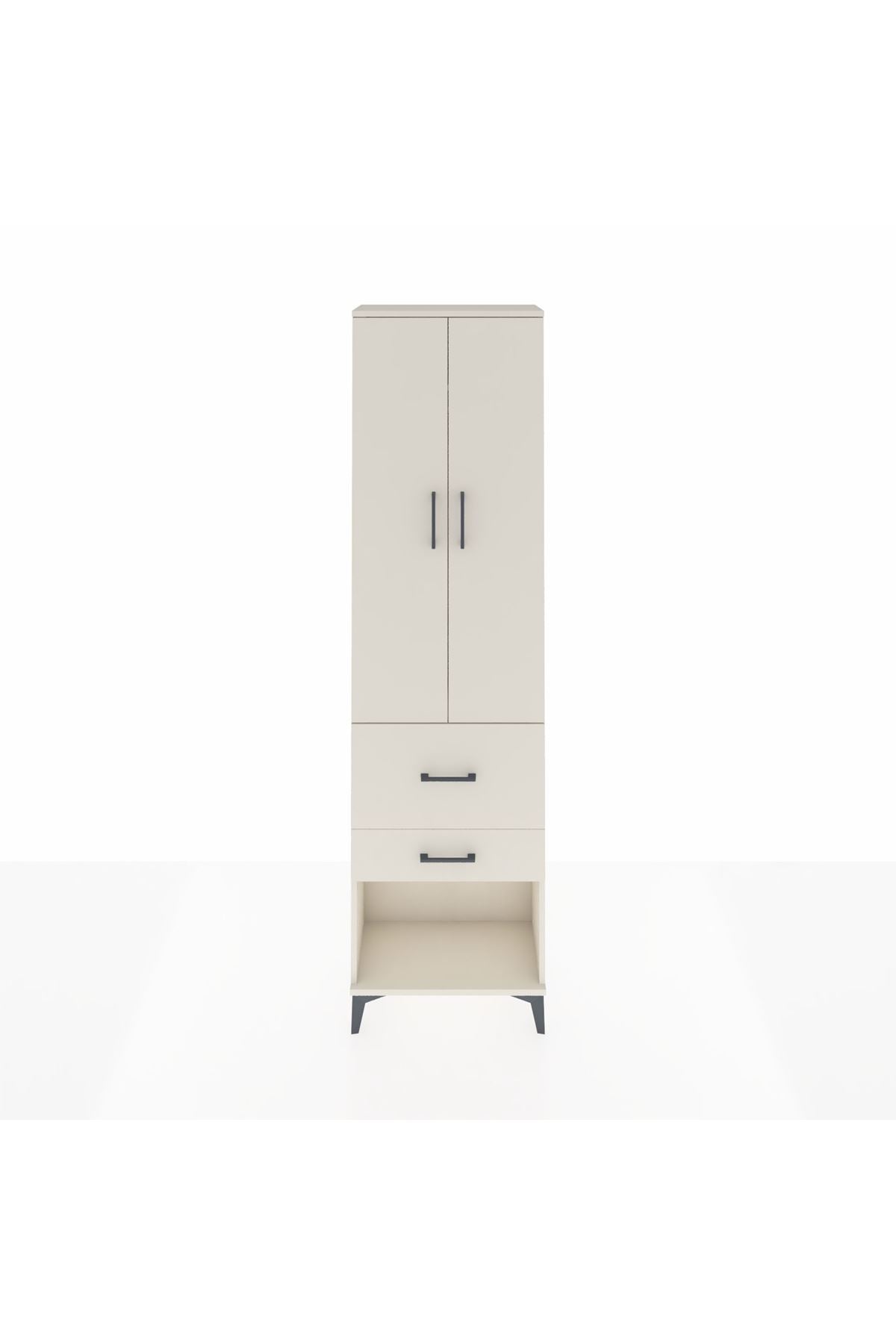 Arges Dolap 2 Raflı 2 Çekmeceli Tek Askılı 60x30x221 Aytaşı-Aytaşı